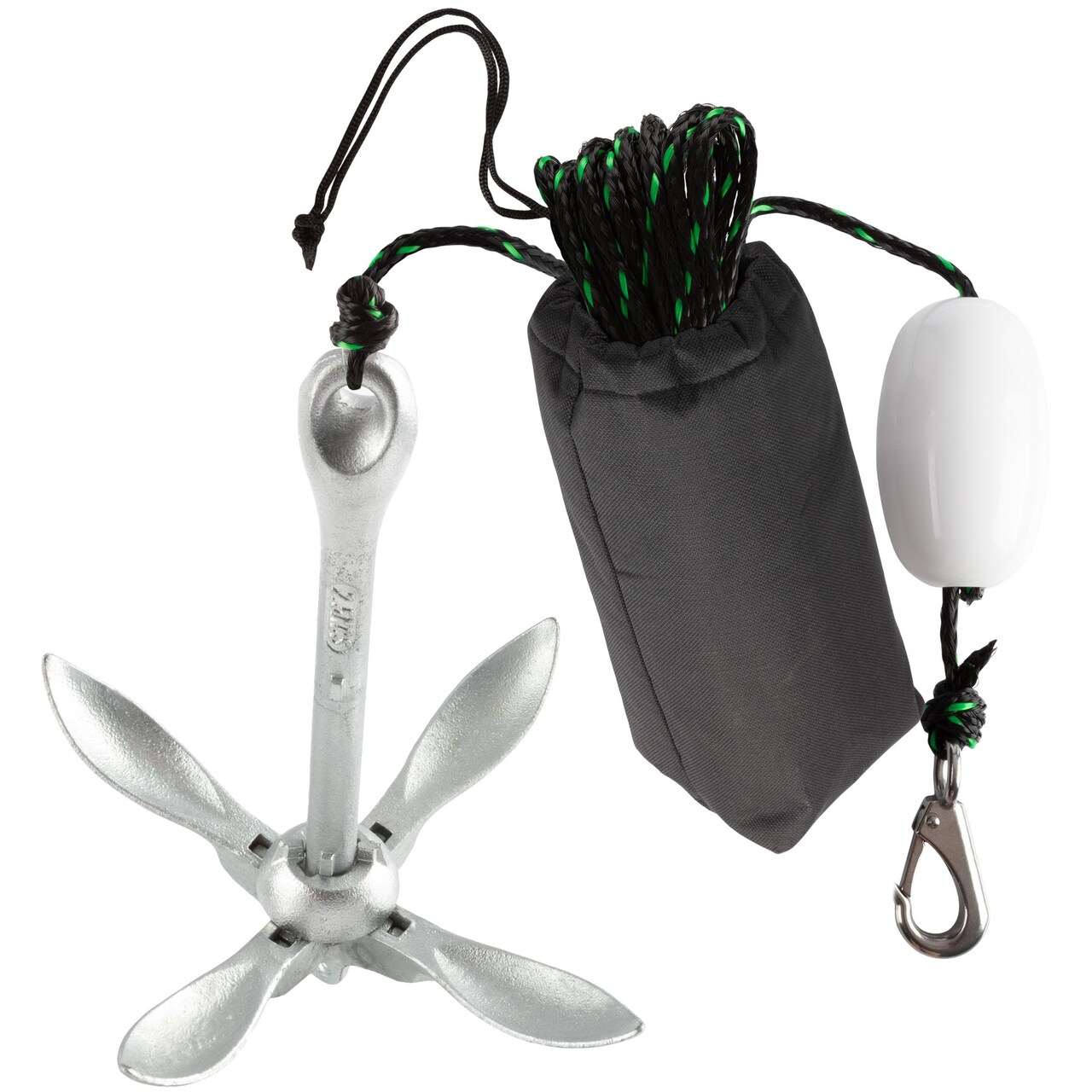 5.5 Lb Kayak Anchor Kit Folding Anchor For Paddle Board With 40 Ft Marine Rope And Buoy
